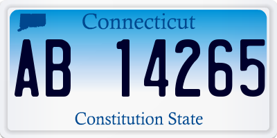 CT license plate AB14265