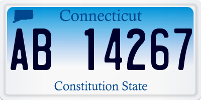 CT license plate AB14267