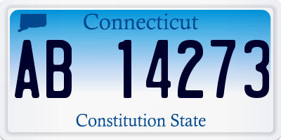 CT license plate AB14273