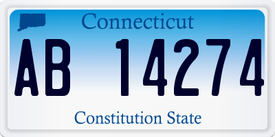 CT license plate AB14274