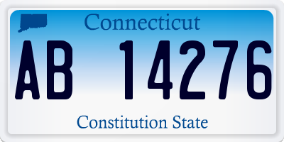 CT license plate AB14276