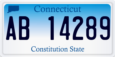 CT license plate AB14289