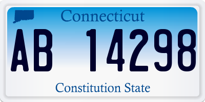 CT license plate AB14298