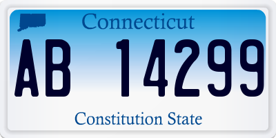 CT license plate AB14299