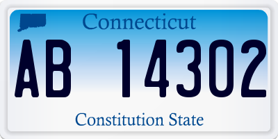 CT license plate AB14302