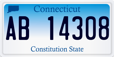 CT license plate AB14308