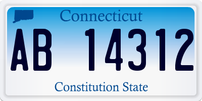 CT license plate AB14312