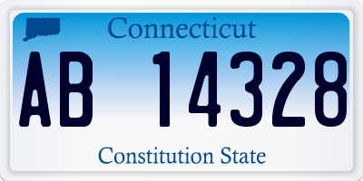 CT license plate AB14328