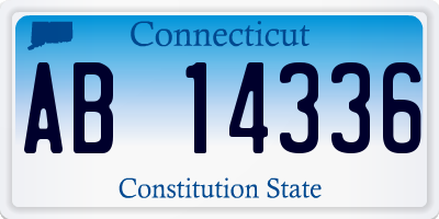 CT license plate AB14336