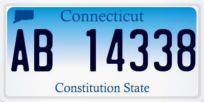 CT license plate AB14338