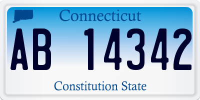 CT license plate AB14342