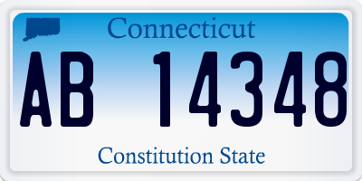 CT license plate AB14348