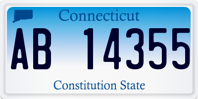 CT license plate AB14355