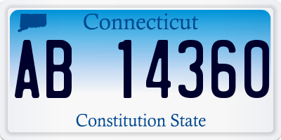 CT license plate AB14360