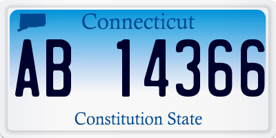 CT license plate AB14366