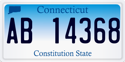 CT license plate AB14368