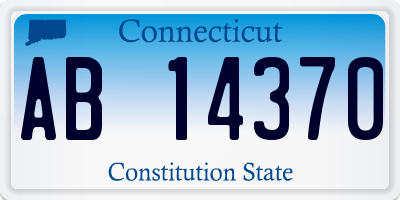 CT license plate AB14370