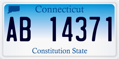 CT license plate AB14371
