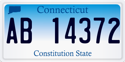 CT license plate AB14372