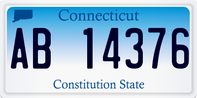 CT license plate AB14376