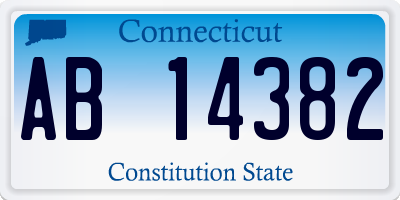 CT license plate AB14382