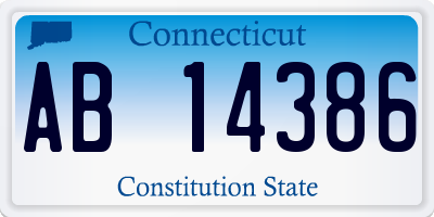 CT license plate AB14386