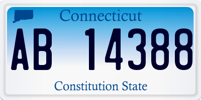 CT license plate AB14388