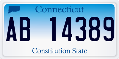 CT license plate AB14389