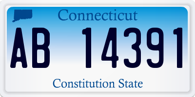 CT license plate AB14391