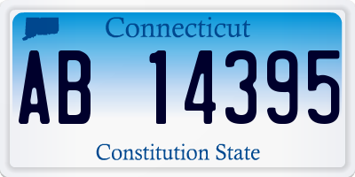 CT license plate AB14395