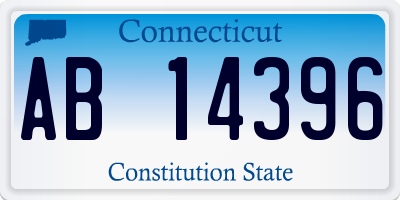 CT license plate AB14396