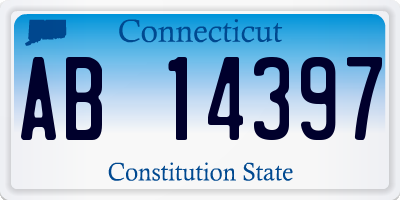 CT license plate AB14397