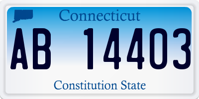 CT license plate AB14403