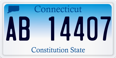 CT license plate AB14407