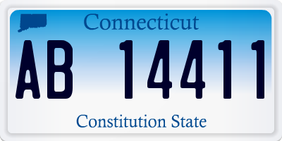 CT license plate AB14411