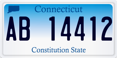 CT license plate AB14412