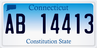 CT license plate AB14413