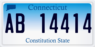 CT license plate AB14414