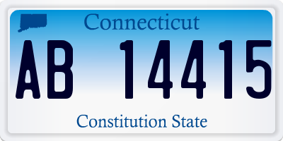 CT license plate AB14415