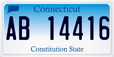 CT license plate AB14416