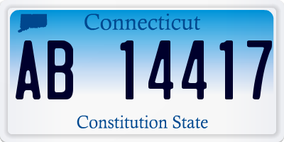 CT license plate AB14417