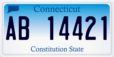 CT license plate AB14421