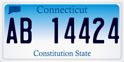 CT license plate AB14424