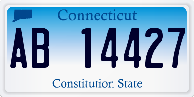 CT license plate AB14427