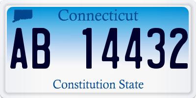 CT license plate AB14432