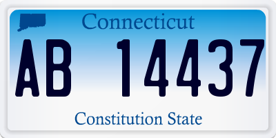 CT license plate AB14437