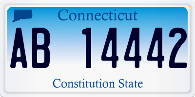 CT license plate AB14442
