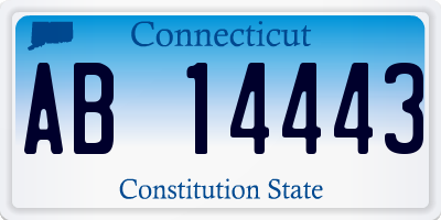 CT license plate AB14443