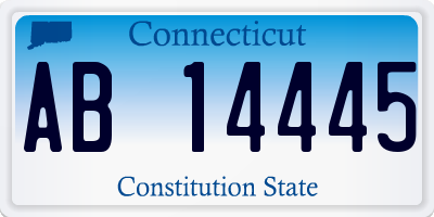 CT license plate AB14445