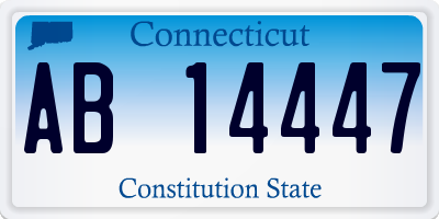 CT license plate AB14447